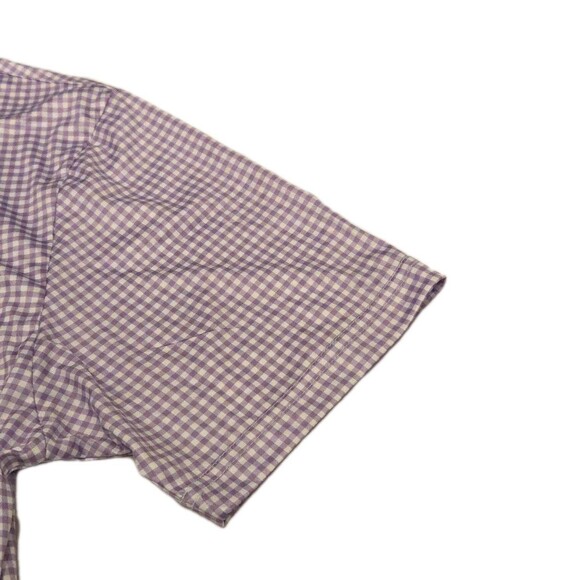 NWOT Collars & Co Mens L Shirt Bundle Purple Gingham + Solid White Read - Picture 4 of 13